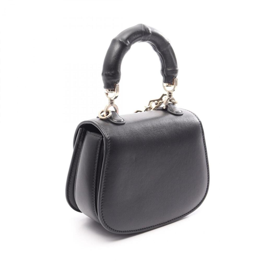 Gucci 2-Way Handbag, Leather, Women's, Black, 827738 - Picture 2 of 9